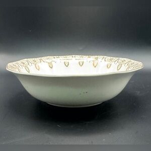 Vintage Windsor China Manhattan 22k Gold Serving Bowl And Sugar Bowl